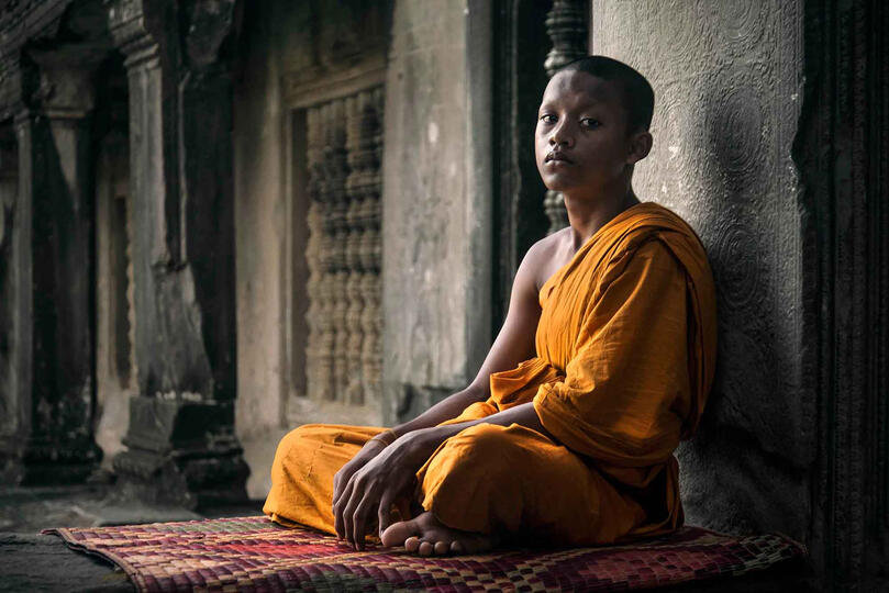 The Novice Portrait of a Buddhist novice © Roberto Pazzi