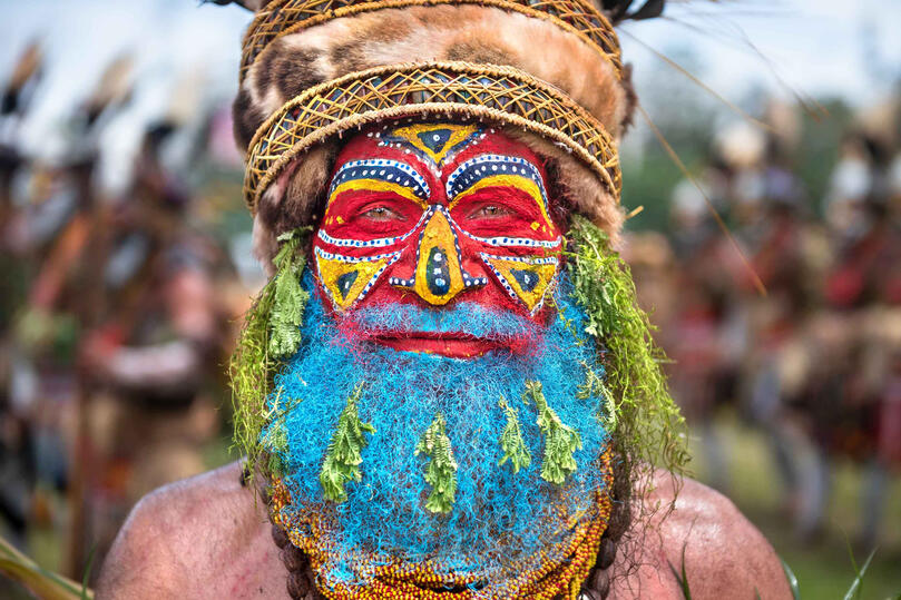 Tambul Colors Portrait of a Tambul tribesman Buy Print