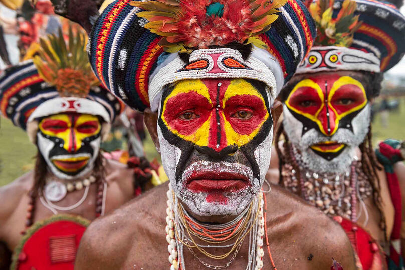 Tambul Tribesmen Portrait of Tambul tribesmen Buy Print