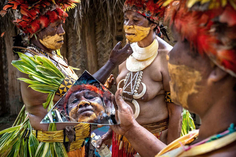 Chimbu Colors Group of Chimbu women Buy Print