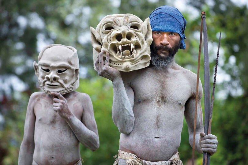 Asaro Mudmen Portrait of a Asaro Mudman Buy Print