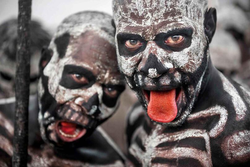 Skeleton Tribesmen Portrait of Skeleton tribesmen Buy Print