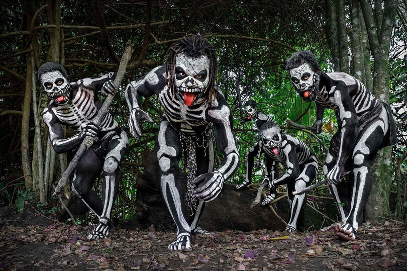 Skeleton Tribe Group of Skeleton people Buy Print