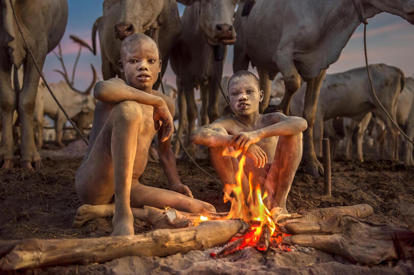 The Morning Fire Mundari children Buy Print