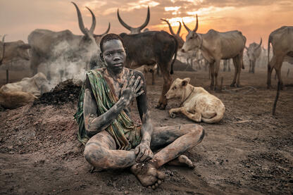 Ash and Dust Portrait of a young Mundari boy Buy Now