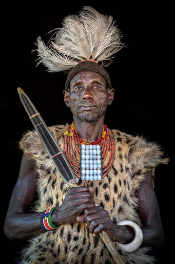 Toposa Tribesman Portrait of a Toposa tribesman Buy Print