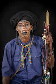 Shepherd of Sahel Portrait of a Japto - Wodabee tribesman © Roberto Pazzi