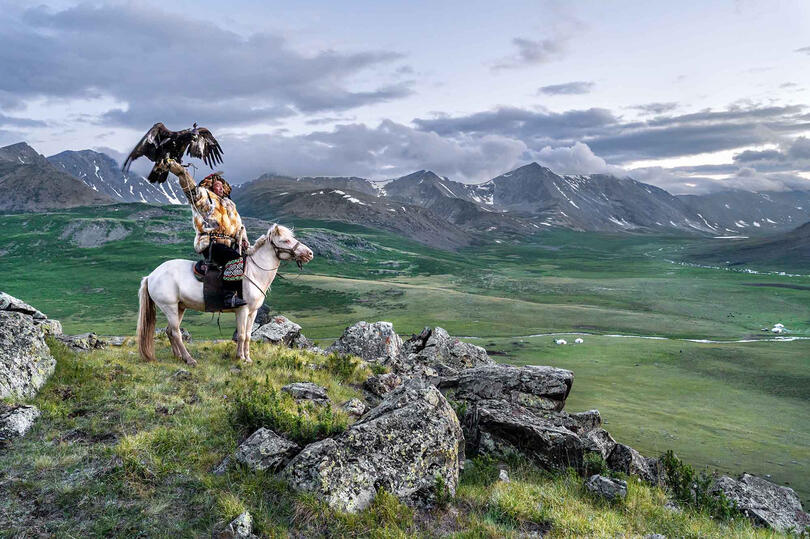 The Kings of the Mountains Portrait of a Kazakh eagle hunter Buy Print