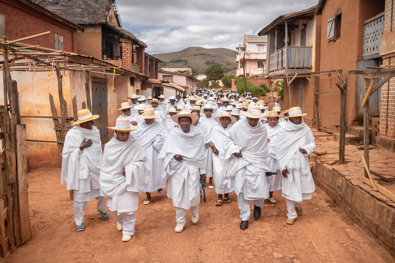 The Sunday Procession The congregation of the Fifohazana movement Buy Print