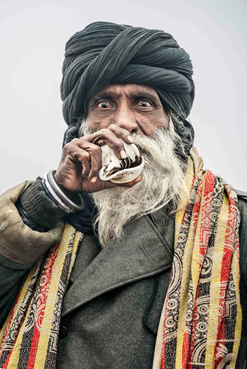 The Wizard Portrait of a sadhu Buy Print