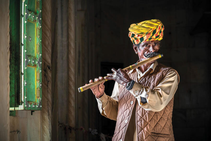 The Flautist Portrait of a flautist Buy Print