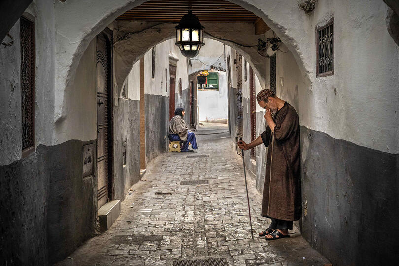 Timeless Alleys Street scene in an alley of the medina in Rabat © Roberto Pazzi