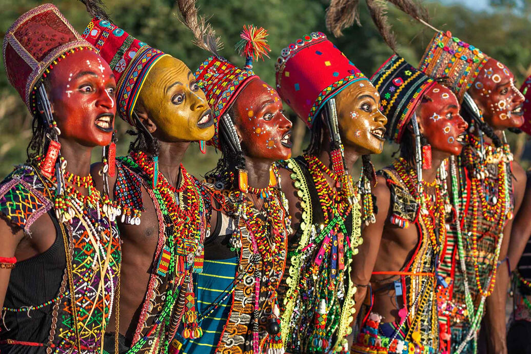 Gerewol The Gerewol festival is one of the most important events of the Wodaabe people of the Sahel. Through elaborate attire, face painting and dance, this centuries-old celebration preserves their cultural identity and traditions. © Roberto Pazzi